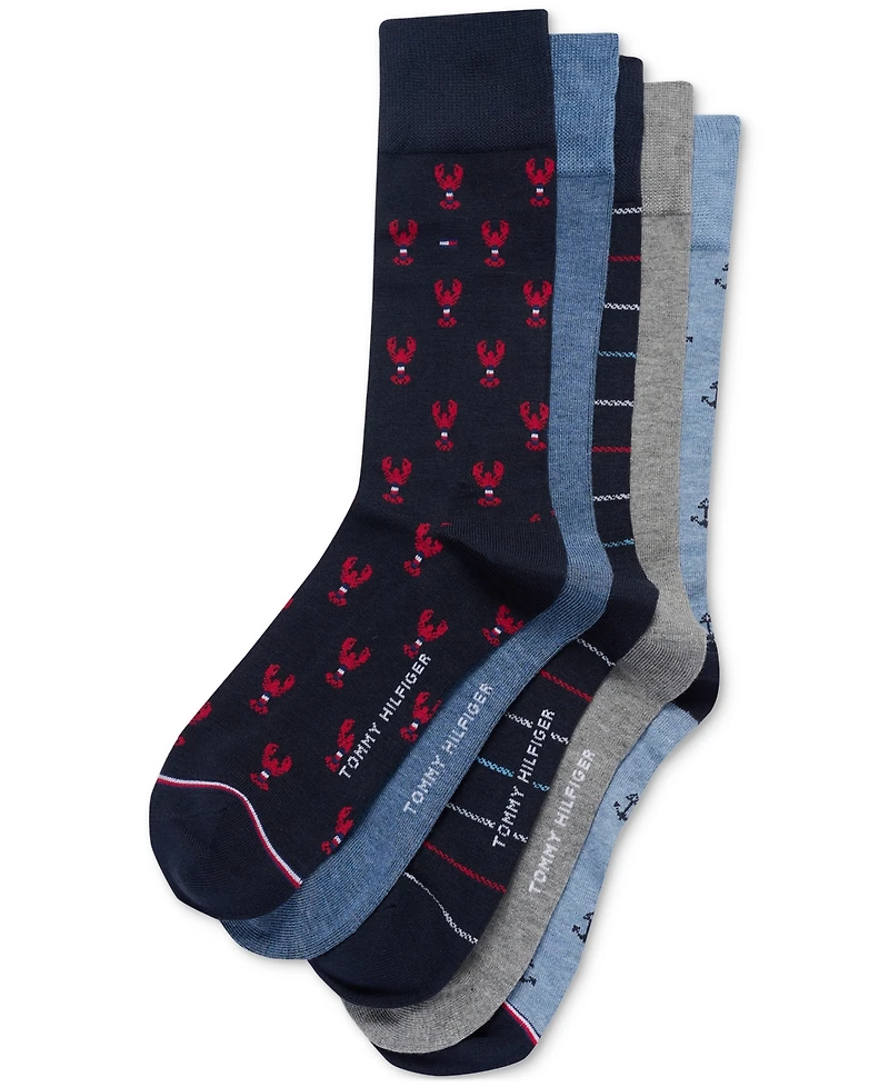 Tommy Hilfiger Men's Lobster 5-Pk. Crew Dress Socks