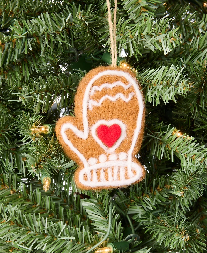 Holiday Lane Gingerbread Village Gingerbread Mitten Ornament, Macy's Exclusive