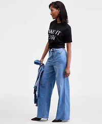 On 34th Women's High-Rise Wide-Leg Jeans, Macy's Exclusive