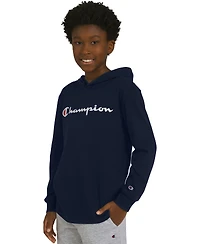Champion Big Boys Signature Logo Long-Sleeve Hooded T-Shirt