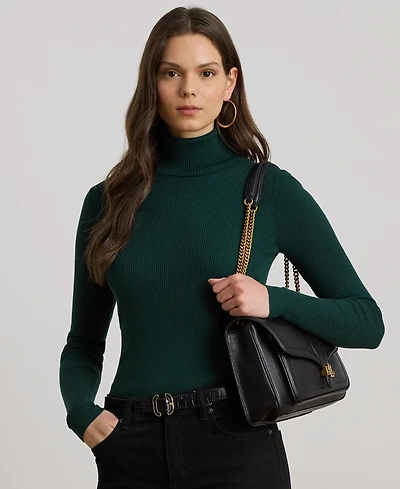 Lauren Ralph Petite Ribbed Turtleneck Sweater