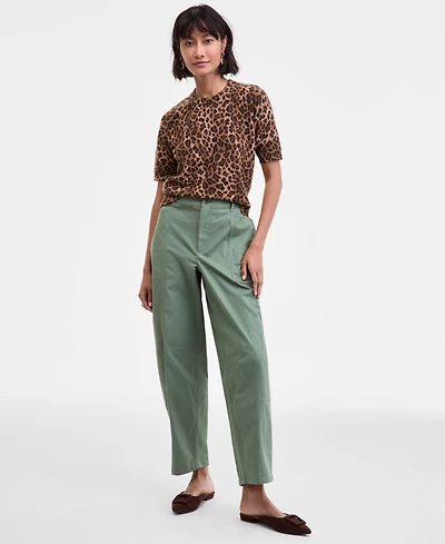On 34th Women's High-Rise Utility Barrel-Leg Ankle Pants, Macy's Exclusive