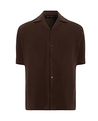 Ron Tomson Men's Brezzy Relaxed Camp Collar Shirt