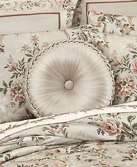 J Queen New York Pecora Tufted Round Decorative Pillow, 15" Round