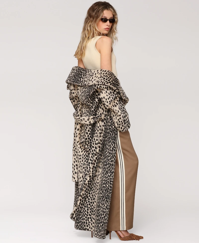 Avec Les Filles Women's Belted Faux-Fur Maxi Coat