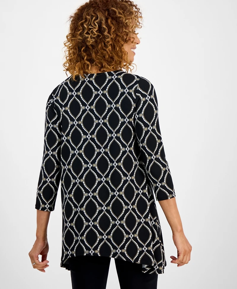 Jm Collection Women's 3/4-Sleeve Knit Top, Exclusively at Macy's