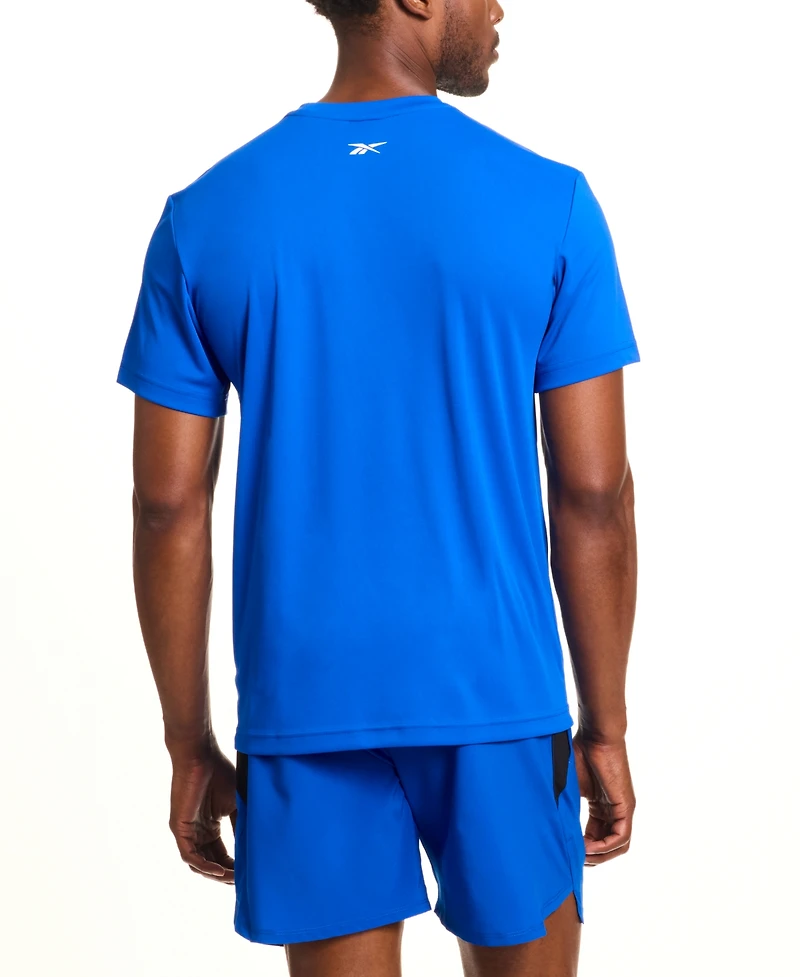 Reebok Distance Short Sleeve Crewneck Graphic Running T-Shirt