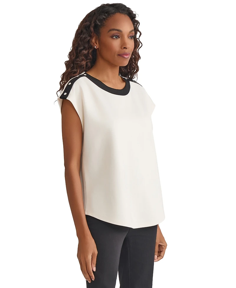 Jones New York Women's Embellished Drop Shoulder Top