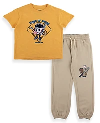 Sovereign Code Toddler and Little Boys 2-Piece Graphic T-Shirt Joggers Set