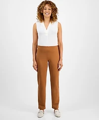 Jm Collection Women's Ponte-Knit Pull-On Ankle Pants, Exclusively at Macy's