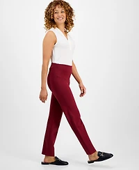 Jm Collection Women's Ponte-Knit Pull-On Ankle Pants, Exclusively at Macy's