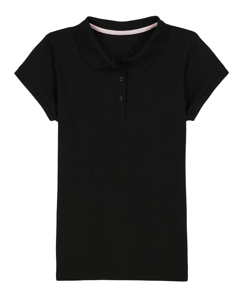 Nautica Big Girls Short Sleeve Interlock Polo Shirt