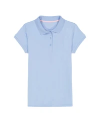 Nautica Big Girls Short Sleeve Interlock Polo Shirt