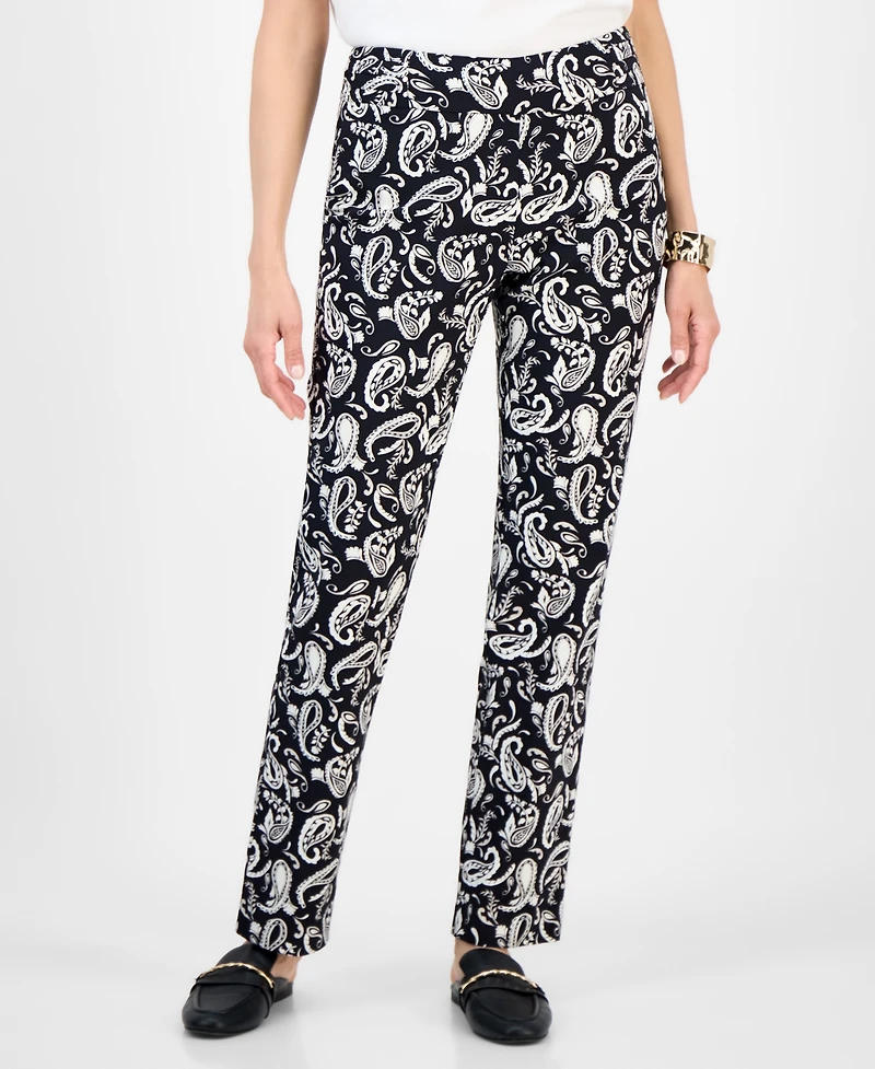 Jm Collection Women's Printed Pull-On Pants, Exclusively at Macy's
