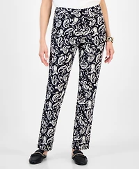 Jm Collection Women's Printed Pull-On Pants, Exclusively at Macy's
