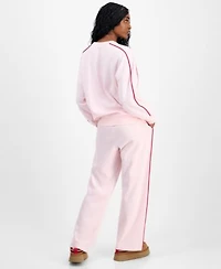 Rebellious One Juniors Chenille Patch Sweatshirt Piped Sweatpants