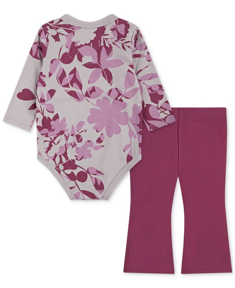 Nike Baby Girls Printed Bodysuit & Flare Leggings, 2 Piece Set