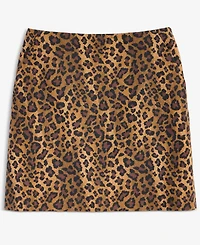 On 34th Women's Sketchy Leopard-Print Mini Skirt, Macy's Exclusive