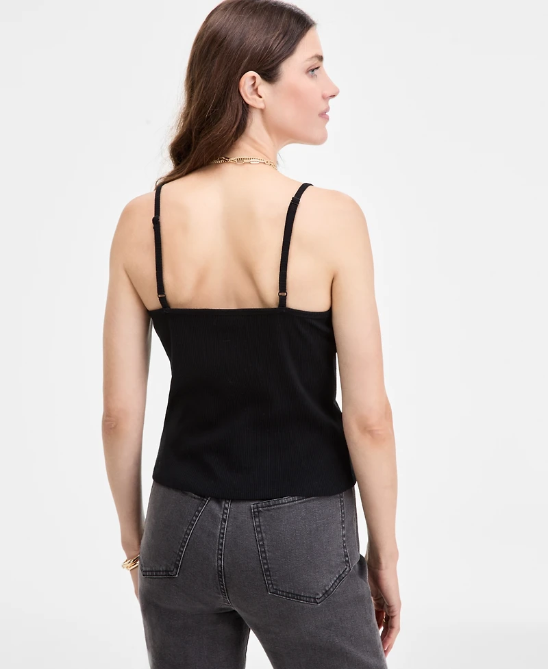 On 34th Women's Striped V-Neck Tank, Macy's Exclusive