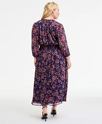 Vince Camuto Plus Printed Maxi Dress