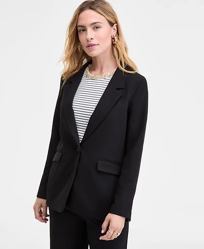 On 34th Women's Relaxed Crepe Blazer, Macy's Exclusive