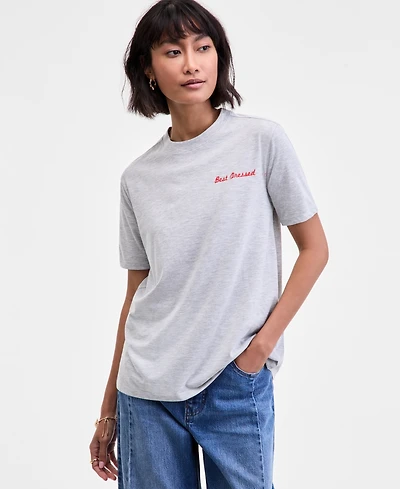 On 34th Women's Best Dressed Embroidered T-Shirt, Macy's Exclusive