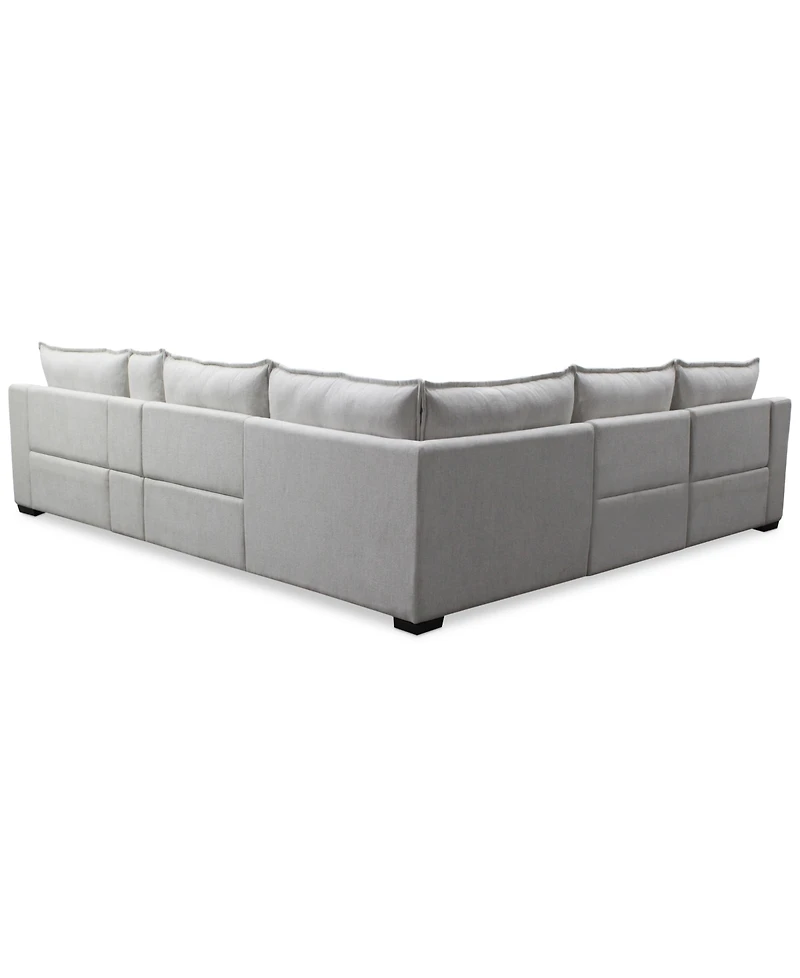 Borsi -Pc. Sectional with Power Recliners & 1 Console