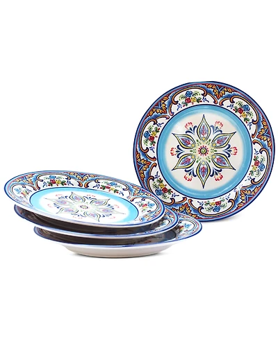 Euro Ceramica Zanzibar Dinner Plates, Set of 4