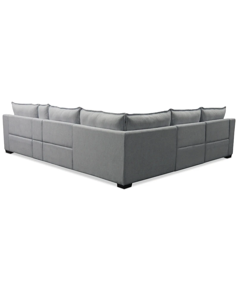 Borsi -Pc. Sectional with Power Recliners & 1 Console