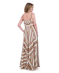 Eliza J Women's Printed Square-Neck Sleeveless Maxi Dress