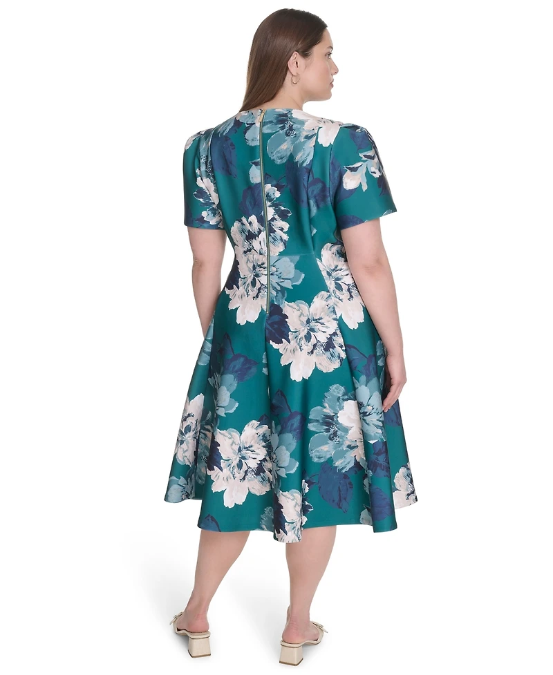 Calvin Klein Plus Printed Fit & Flare Dress
