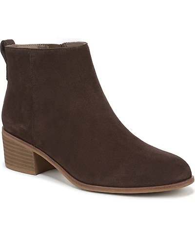 Dr. Scholl's Women's Anya Stacked Block Heel Zip Short Boots