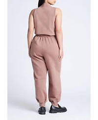 Eloquii Women's Elements Sleeveless Knit Jumpsuit