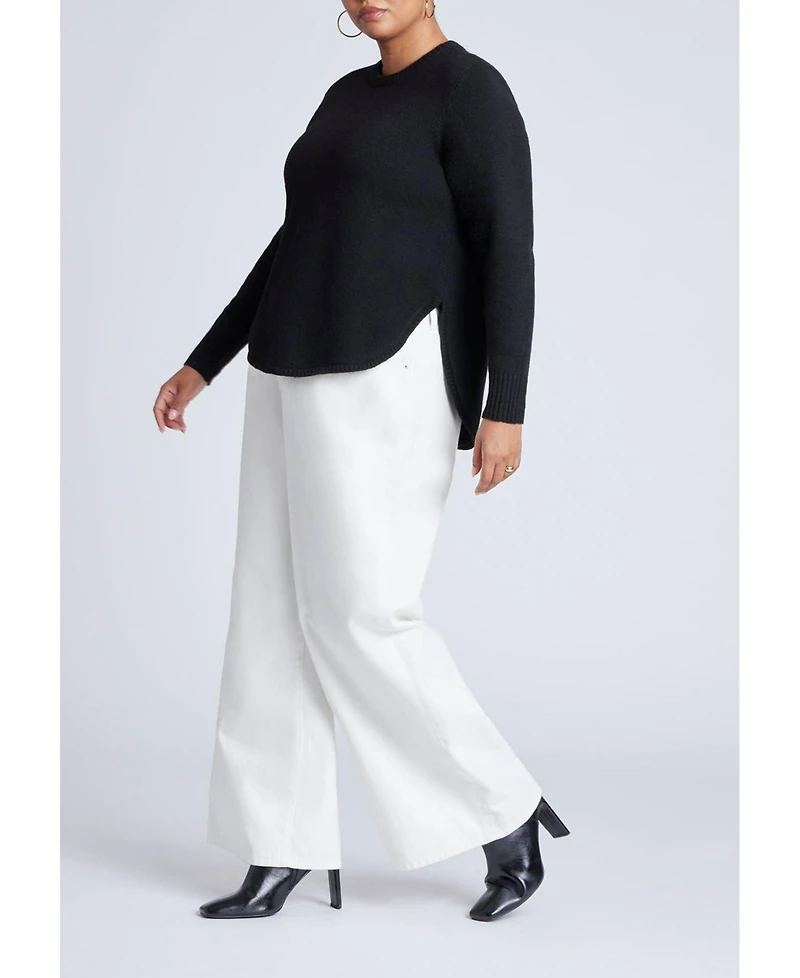 Eloquii Women's Scoop Hem Sweater