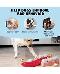 Nocciola Interactive Teeth Dog Toys – Enrichment Puzzle Funny Dog Toys for Small to Large Dogs, Non-Slip Hide and Seek Dog Toys to Keep Dogs Bu