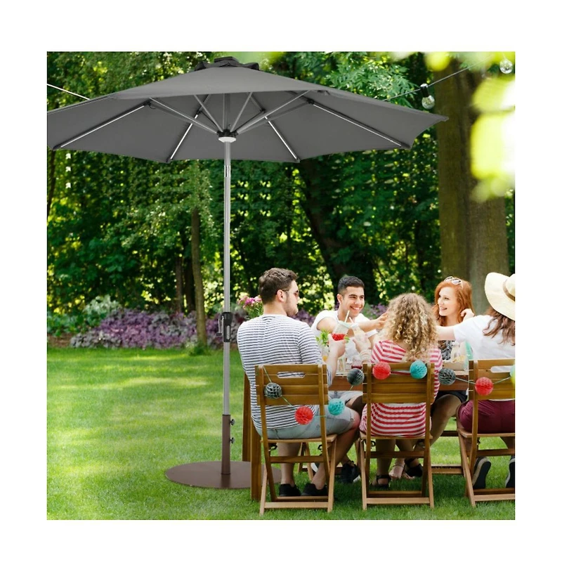 29.5 Inch Outdoor Steel Umbrella Base Stand for Backyard and Poolside