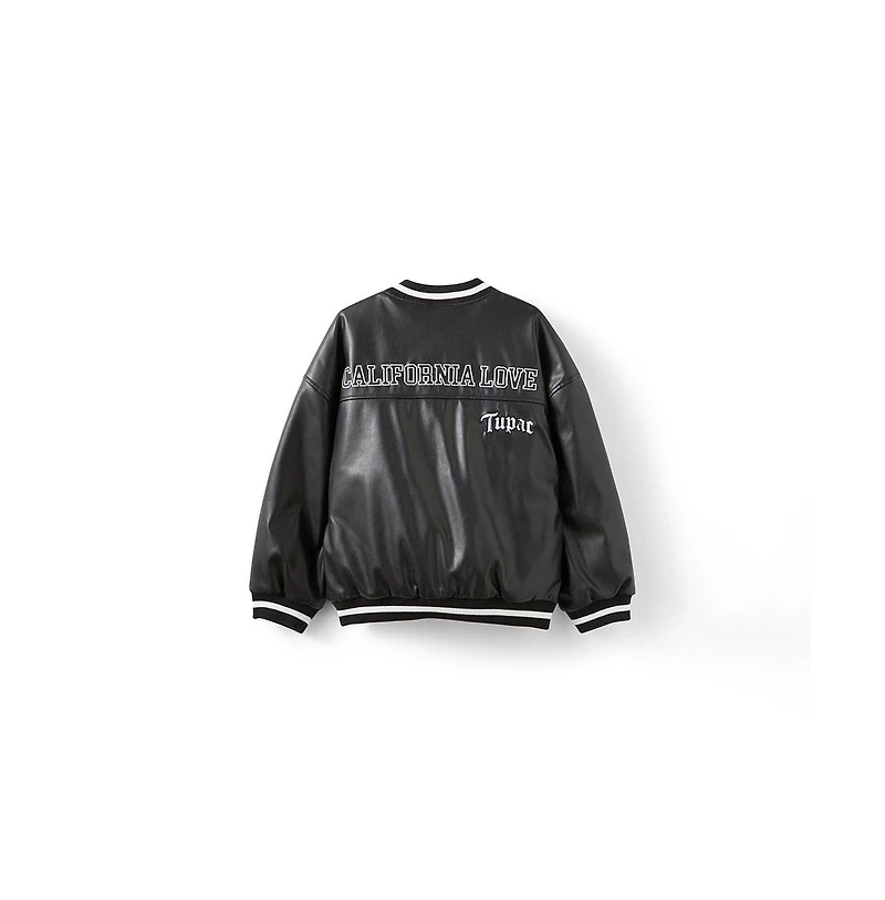 Cotton On Boys License Faux Leather Bomber Jacket