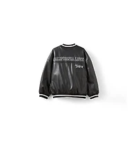 Cotton On Boys License Faux Leather Bomber Jacket