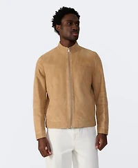 Furniq Uk Men's Suede Bomber Jacket, Created for Macy's