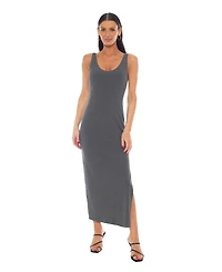 Bebe Women's V-Neck Tank Rib Maxi Dress