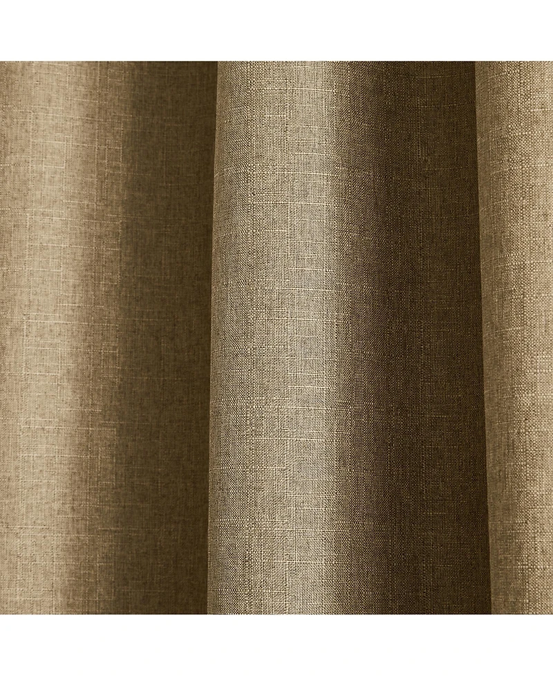 Lush Decor Meena Slub 100% Blackout Window Curtain Panels Blue Pair 52x84