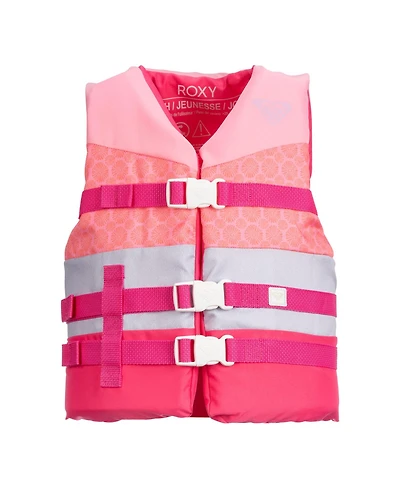 Roxy Life Vest Uscg Approved for kids, Lightweight Epe Foam with Quick-Release Buckles