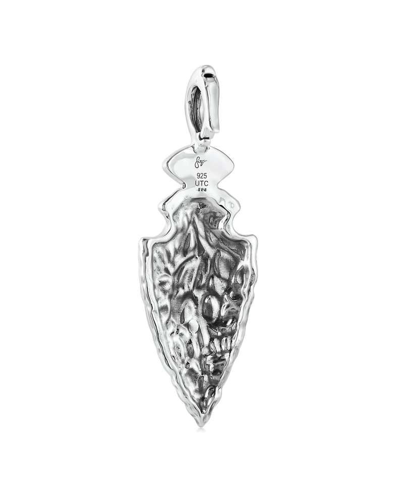 American West Jewelry Sterling Silver Red Jasper Fritz Casuse Arrowhead Pendant Enhancer