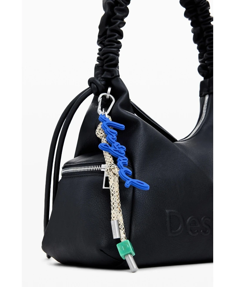 Desigual Women's Medium 3D logo bag with ruched handle