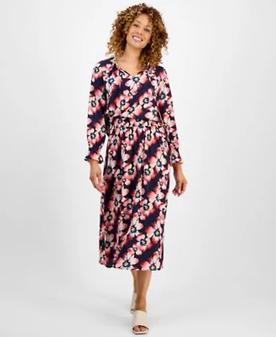 Jm Collection Womens Printed Blouse Pull On Skirt Exclusively At Macys