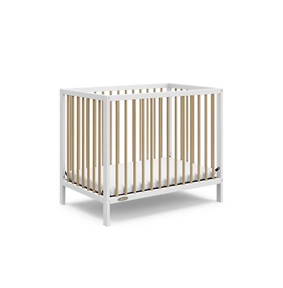 Graco Teddi 4-in-1 Convertible Mini Crib - White with Driftwood