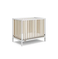 Graco Teddi 4-in-1 Convertible Mini Crib - White with Driftwood