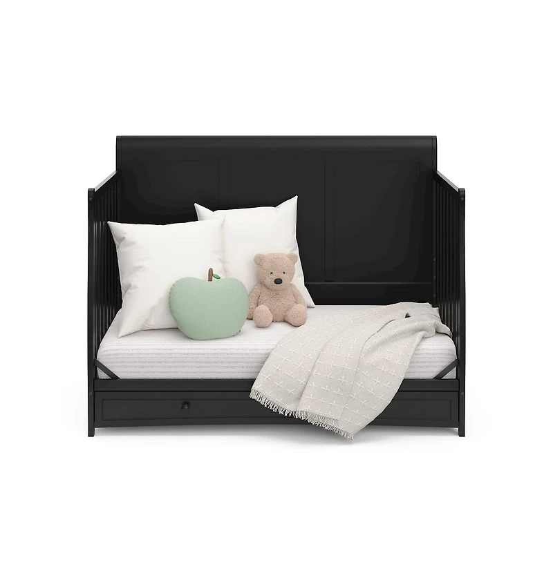 Graco Asheville 4-in-1 Convertible Crib with Drawer (Black)