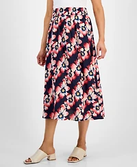 Jm Collection Women's Printed Jacquard Midi Skirt, Macy's Exclusive