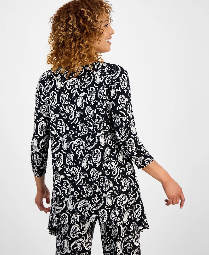 Jm Collection Women's 3/4-Sleeve Knit Top, Exclusively at Macy's